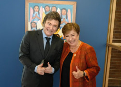 Javier Milei y Kristalina Georgieva