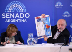 Patricia Bullrich y Hugo Yasky en Senado de la Nación